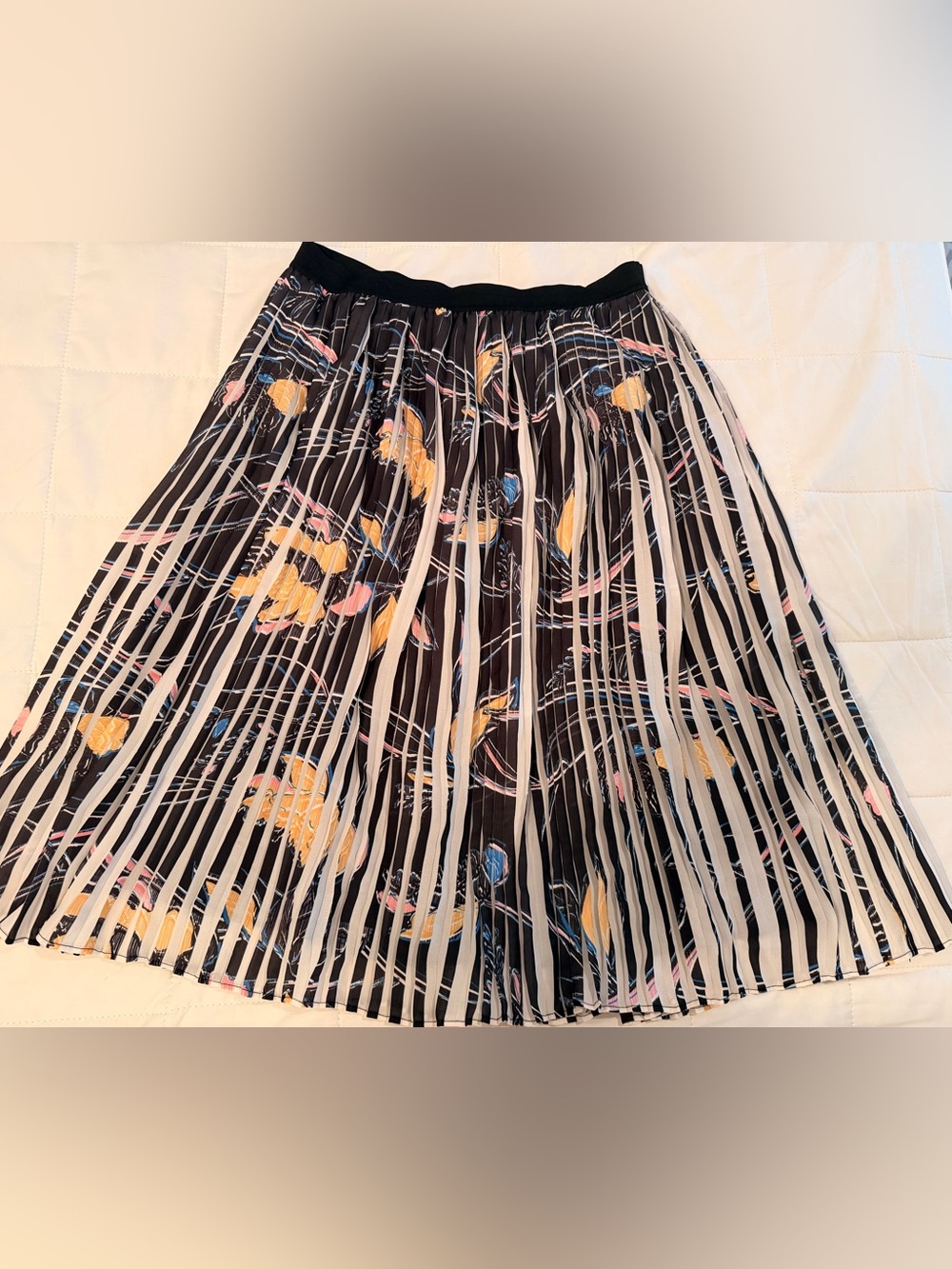 Halogen Floral Pleated Skirt